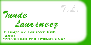 tunde laurinecz business card