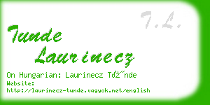 tunde laurinecz business card